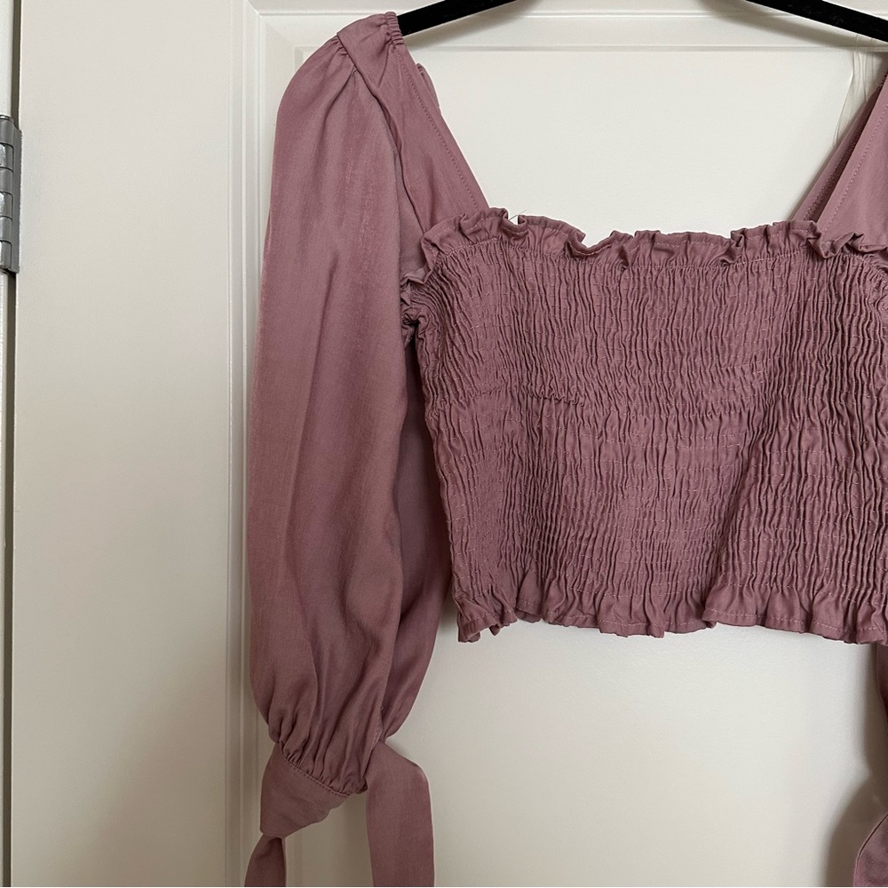 Pink Ruched Blouse - Picture 3 of 6